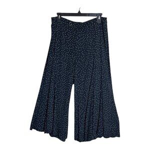 Anthropologie Wide Leg Pants 6 Rosalie Flare Leg Black White Palazzo